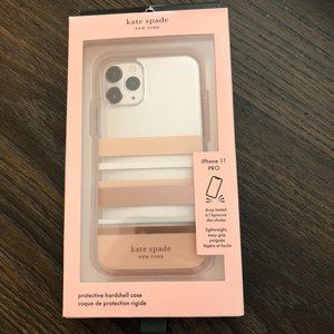 Kate Spade iPhone 11Pro case - Pink/ Clear Striped